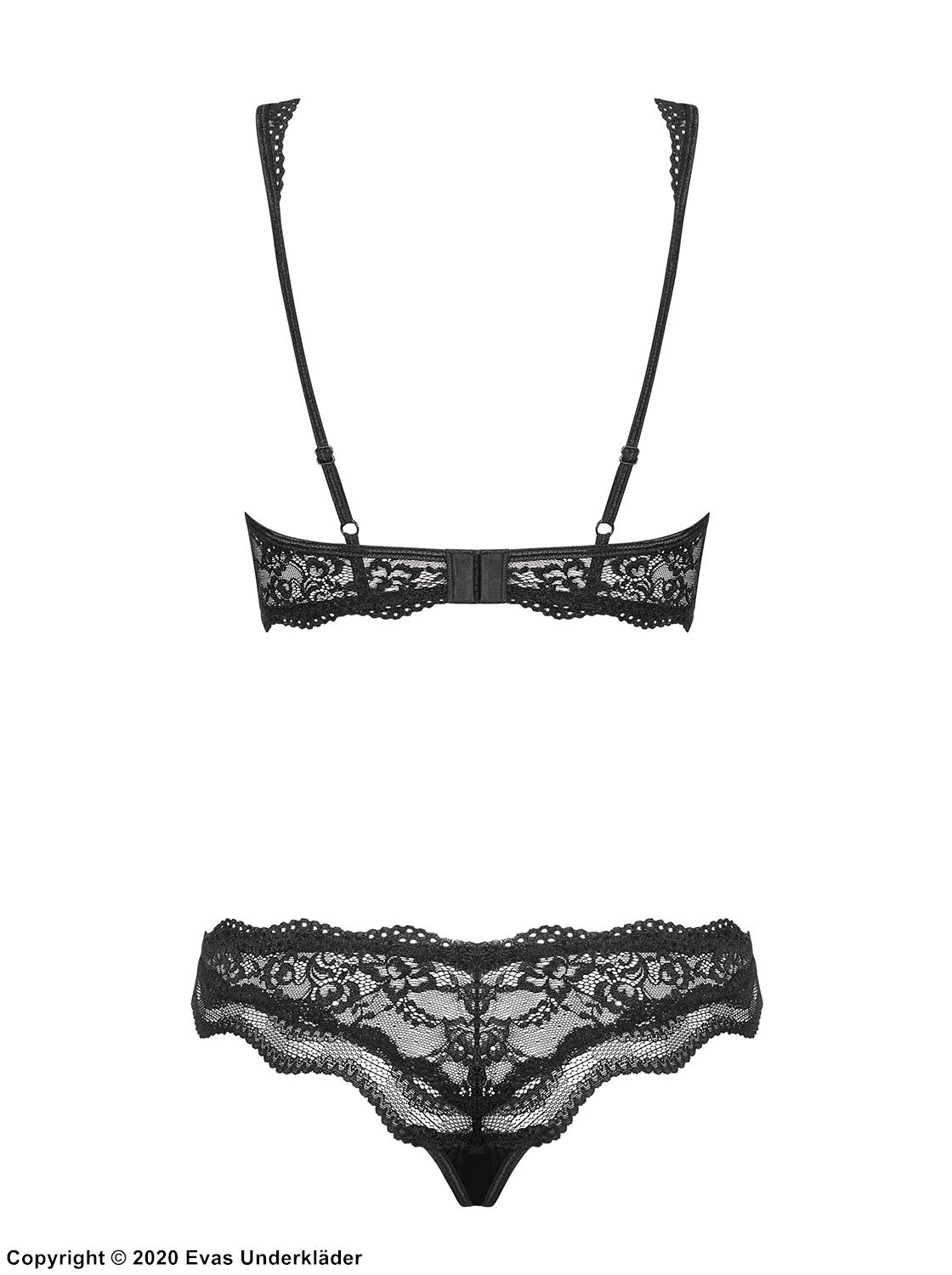 Romantisches Dessous-Set, Spitzenstickerei, elegantes Muster